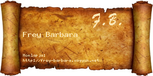 Frey Barbara névjegykártya