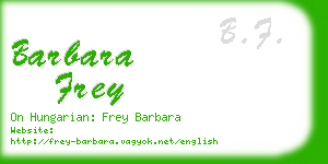 barbara frey business card